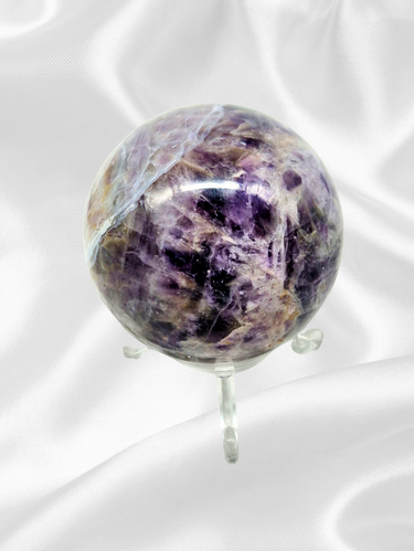 Chevron Dream Amethyst Sphere - Intuition, Serenity, and Spiritual Connection