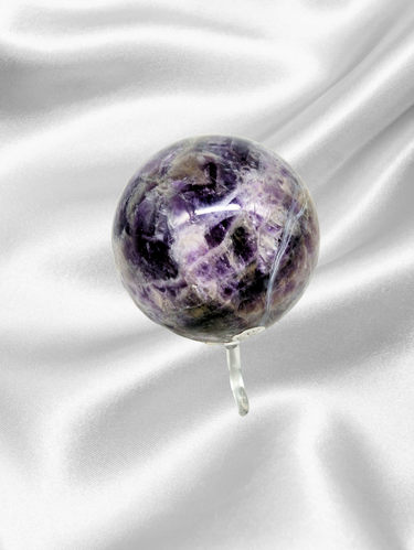 Chevron Dream Amethyst Sphere - Intuition, Serenity, and Spiritual Connection