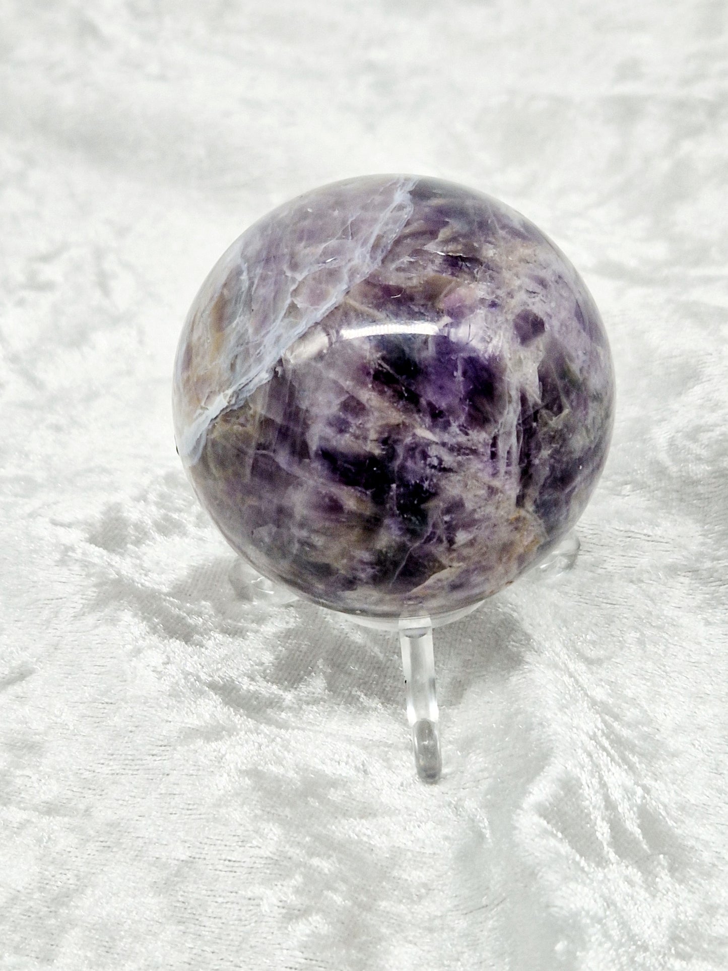 Dream Amethyst Polished Sphere - Spiritual Growth and Intuition