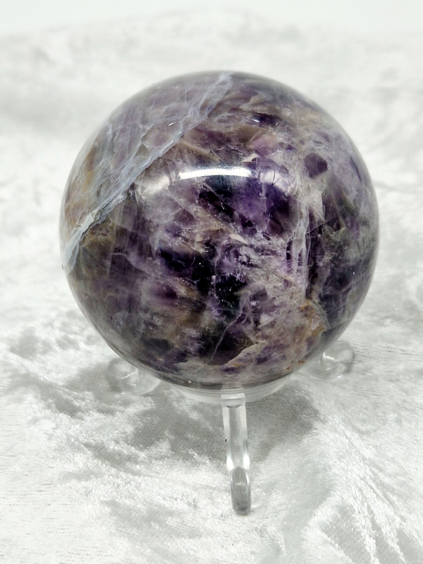 Dream Amethyst Polished Sphere - Spiritual Growth and Intuition