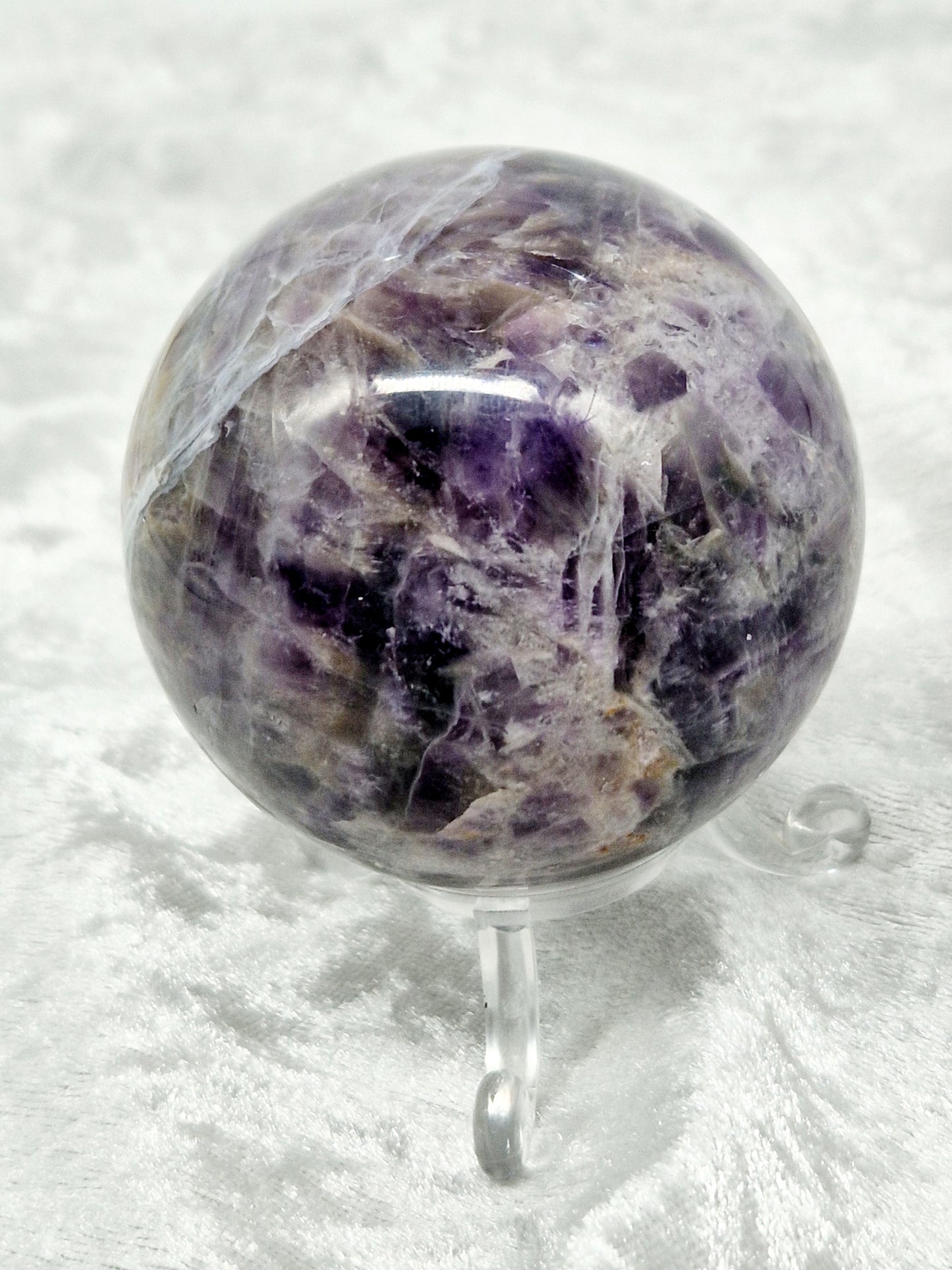 Dream Amethyst Polished Sphere - Spiritual Growth and Intuition