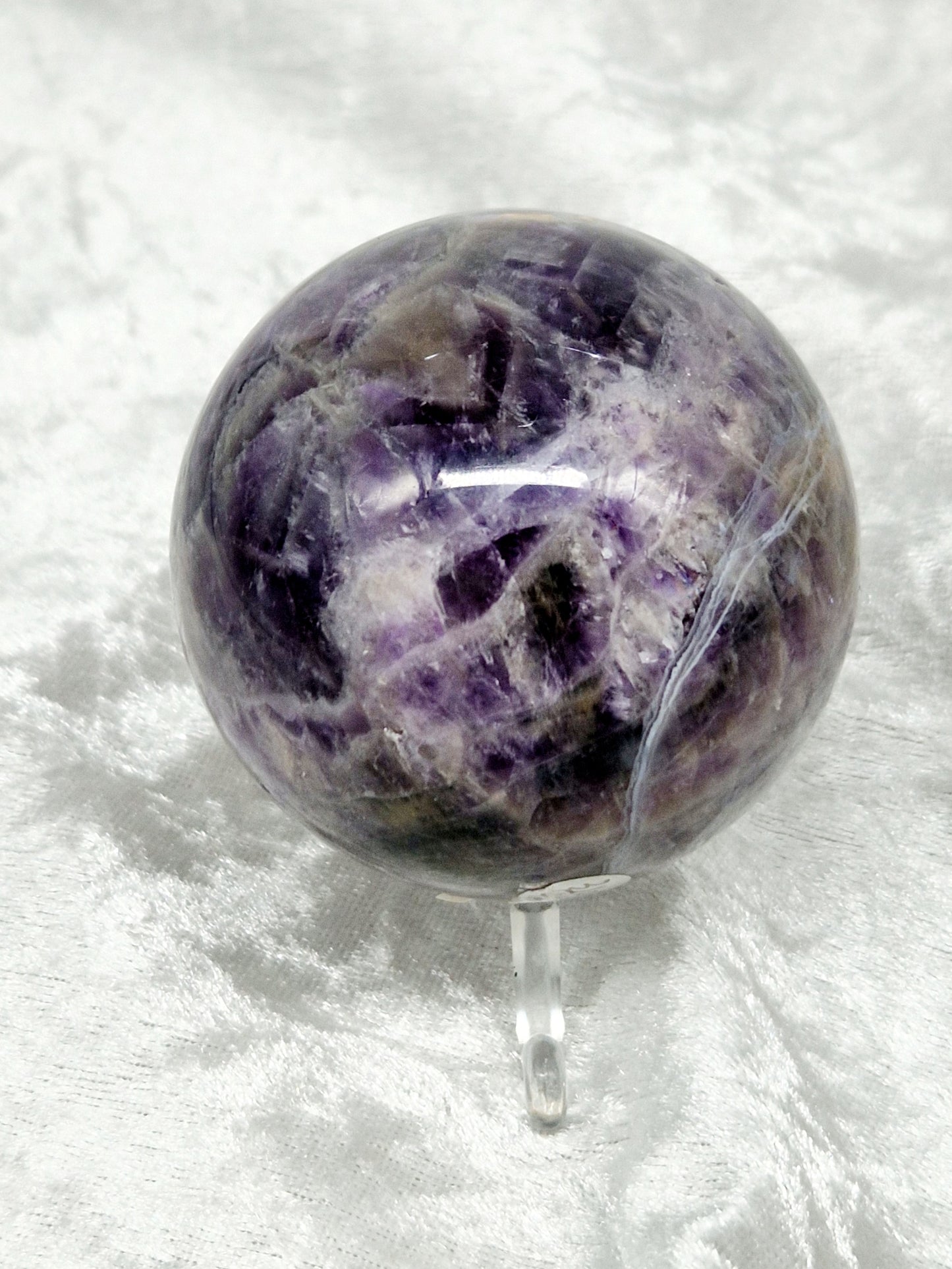 Dream Amethyst Polished Sphere - Spiritual Growth and Intuition