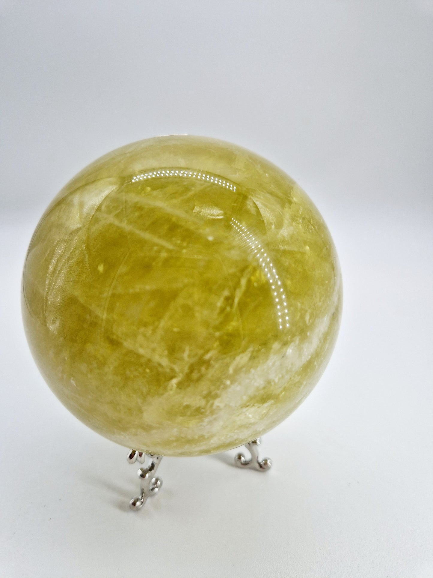 XL Yellow Citrine Sphere - Radiant Sunshine