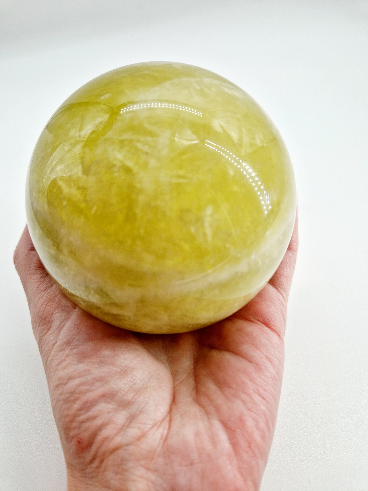 XL Yellow Citrine Sphere - Radiant Sunshine
