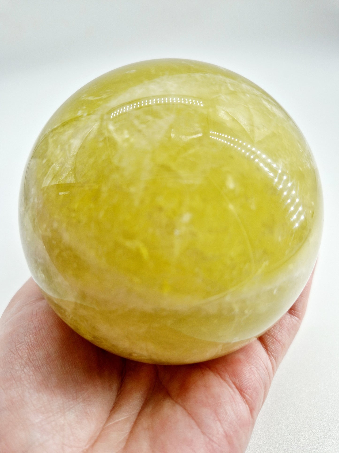 XL Yellow Citrine Sphere - Radiant Sunshine