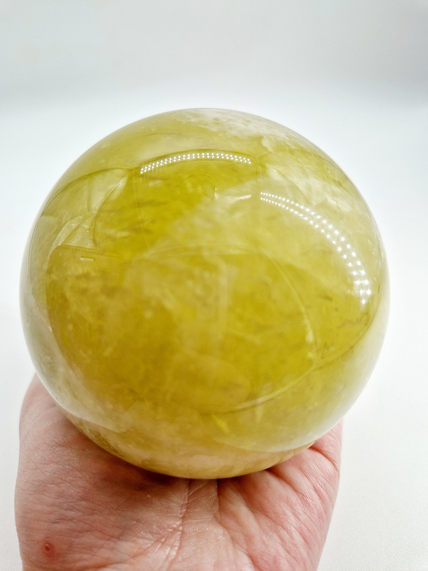 XL Yellow Citrine Sphere - Radiant Sunshine