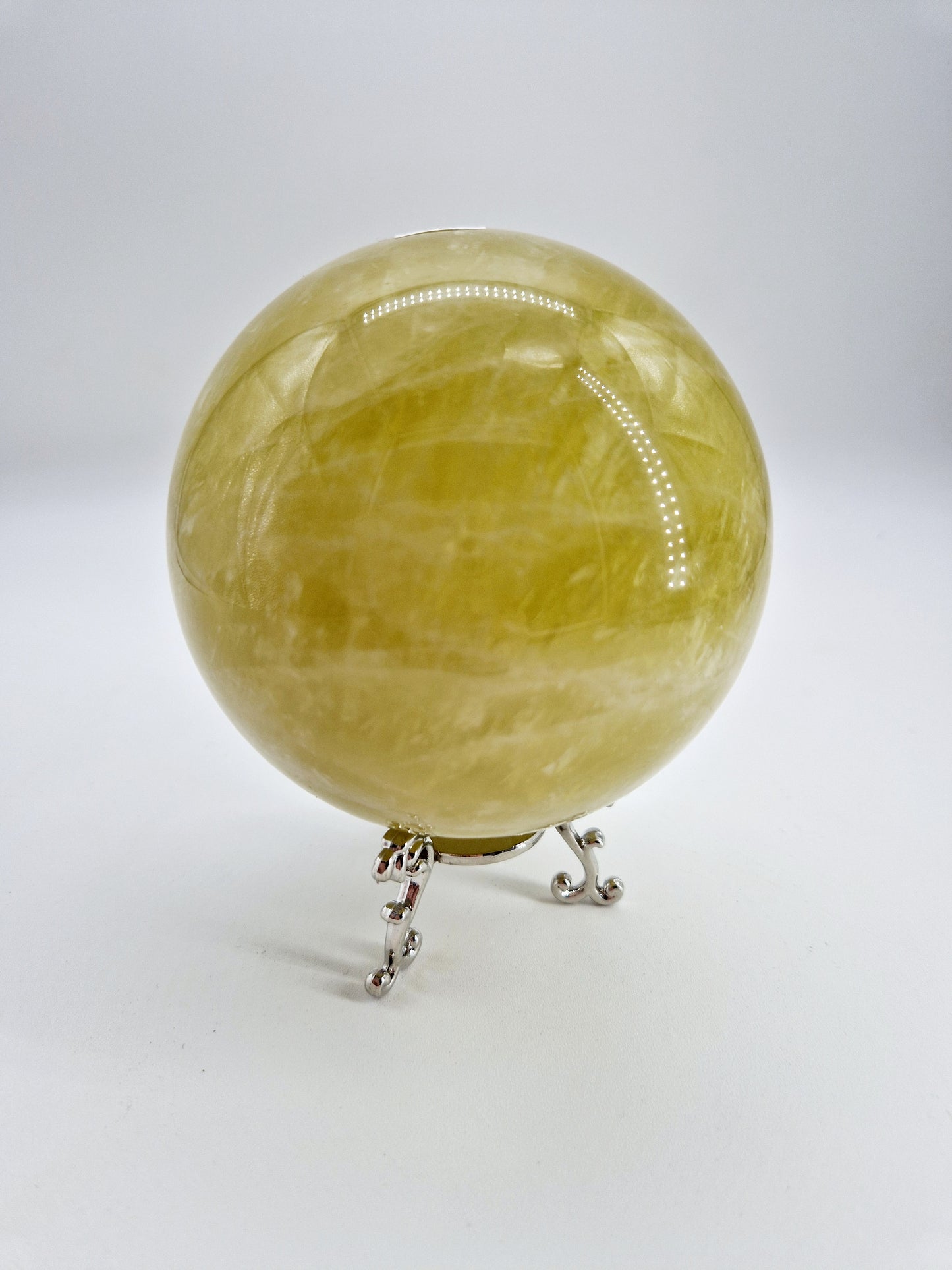 XL Yellow Citrine Sphere - Radiant Sunshine