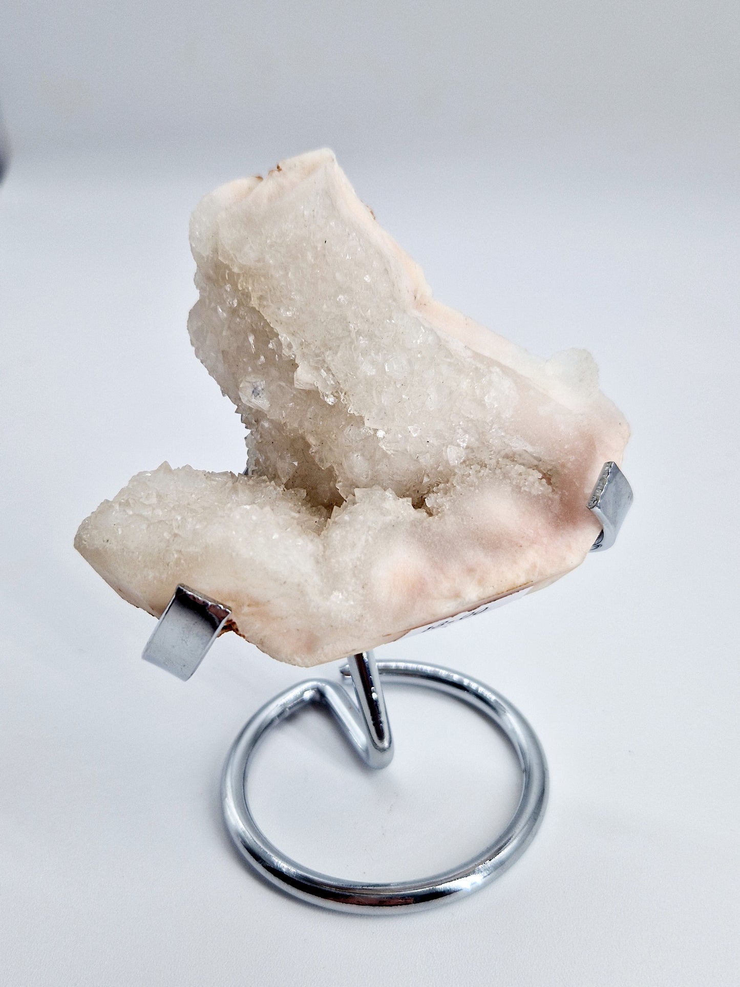 Raw Pink Amethyst with Quartz Sugar Druzy - Natural Beauty