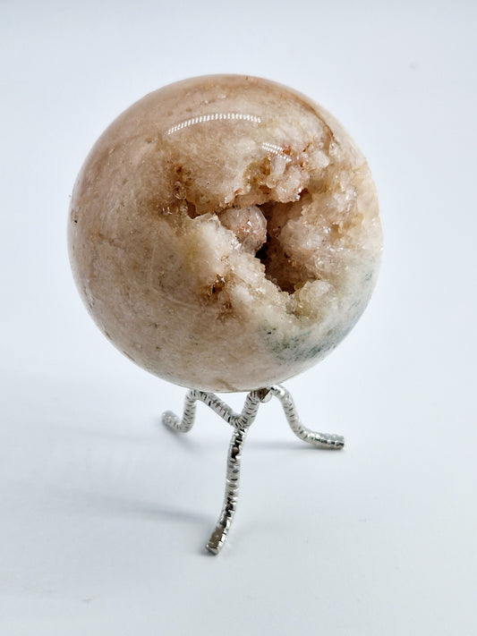 Pink Amethyst Crystal Sphere With Druze Centre - Large