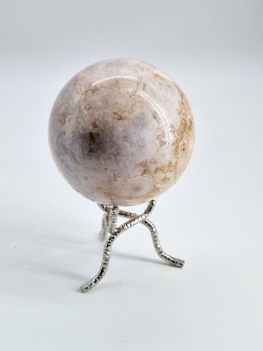 Pink Amethyst and Golden Healer Quartz Sphere - Harmonious Energy