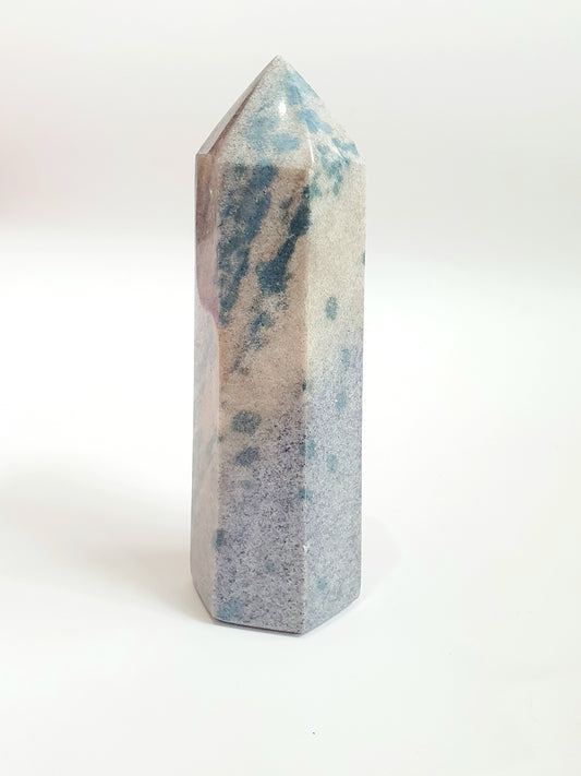 K2 Granite Tower with Azurite - Tower of Higher Consciousness