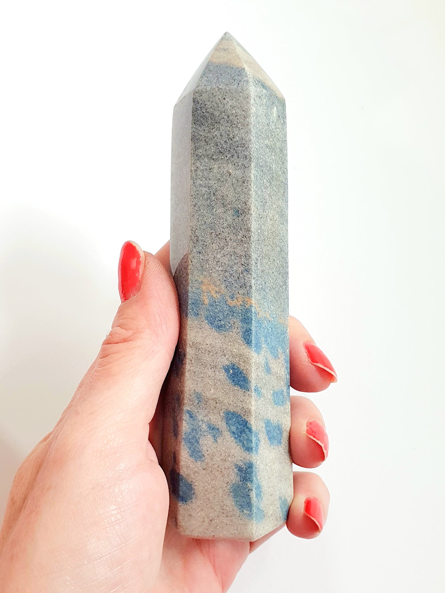 K2 Granite Tower with Azurite - Tower of Higher Consciousness