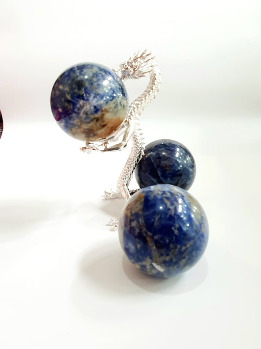 Elegant Sodalite Polished Spheres - Stone of Intuition and Insight