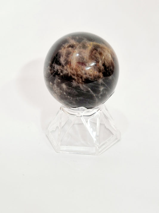 Mystical Black Moonstone Polished Sphere - Stone of New Beginnings