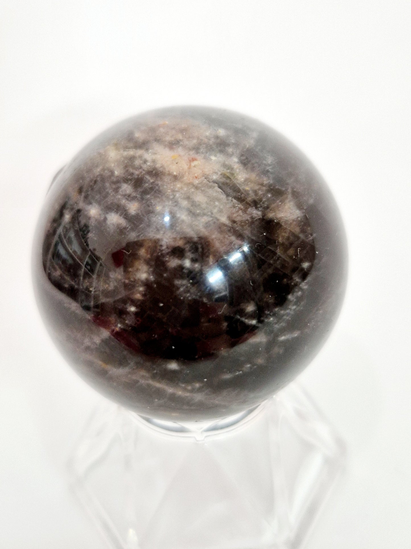 Mystical Black Moonstone Polished Sphere - Stone of New Beginnings