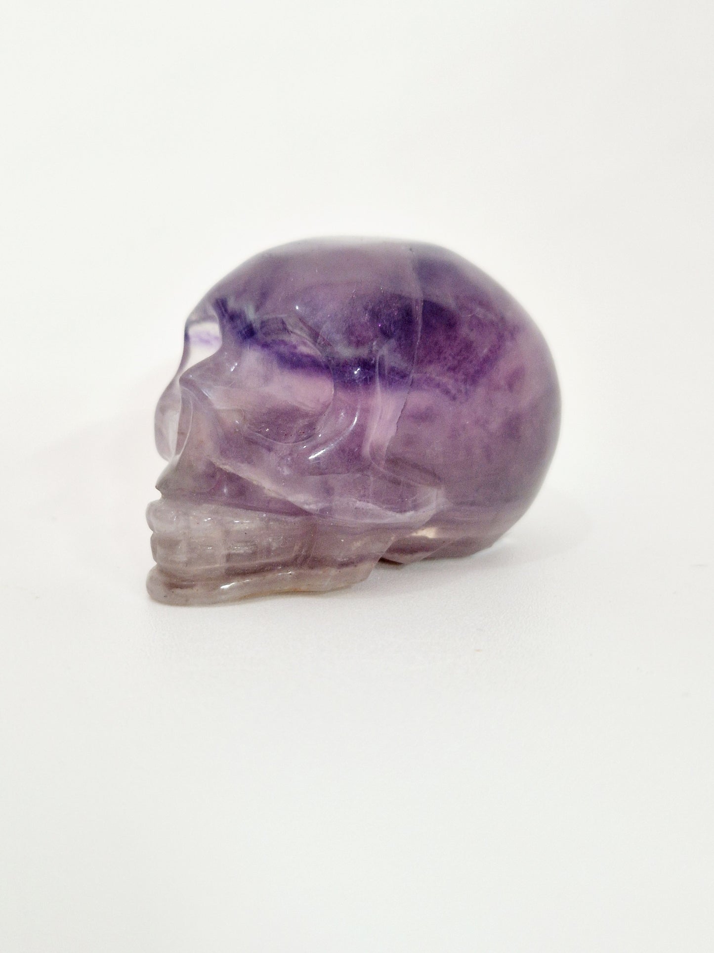 Mystical Purple Banded Fluorite Skull
