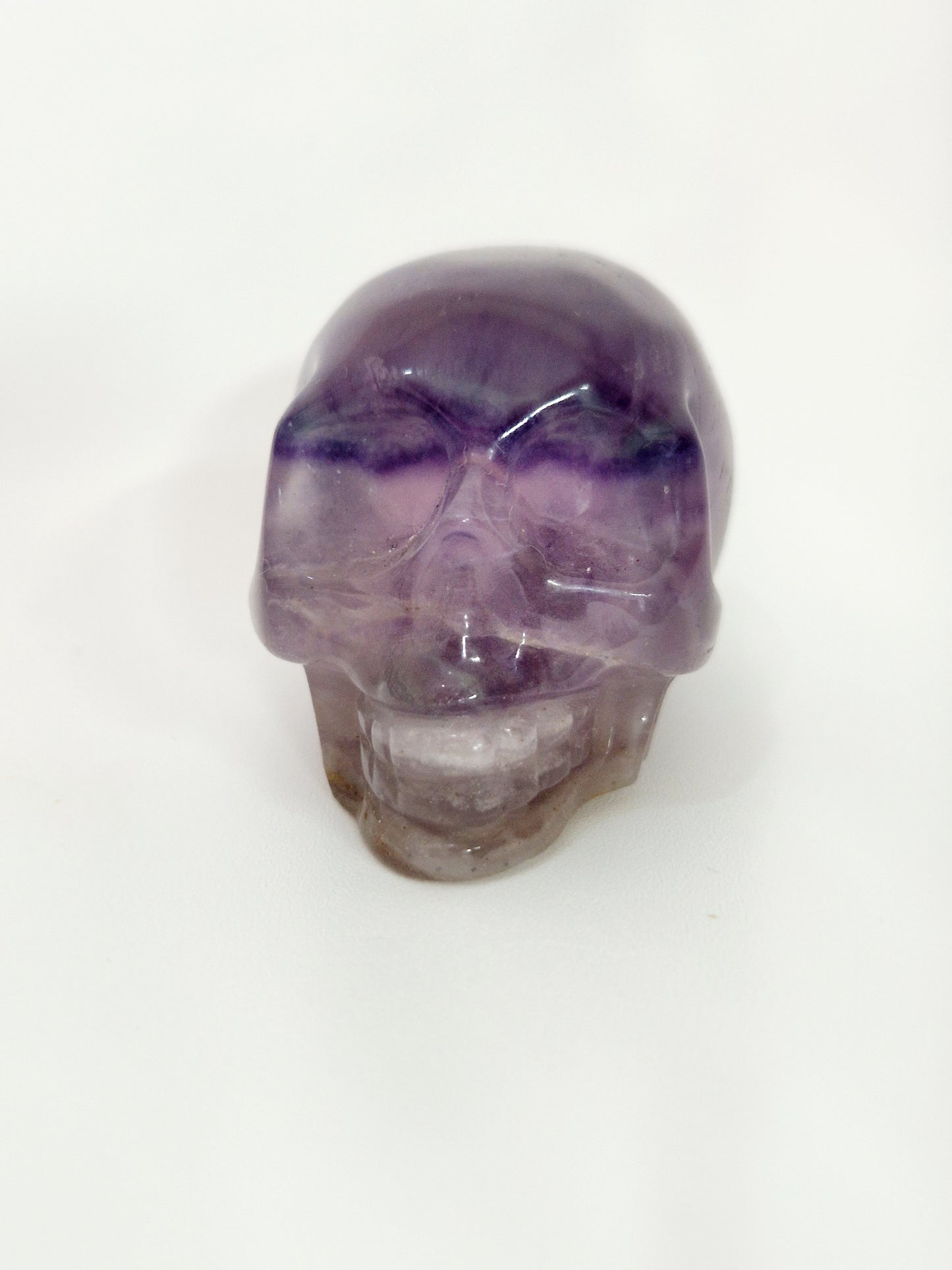 Mystical Purple Banded Fluorite Skull