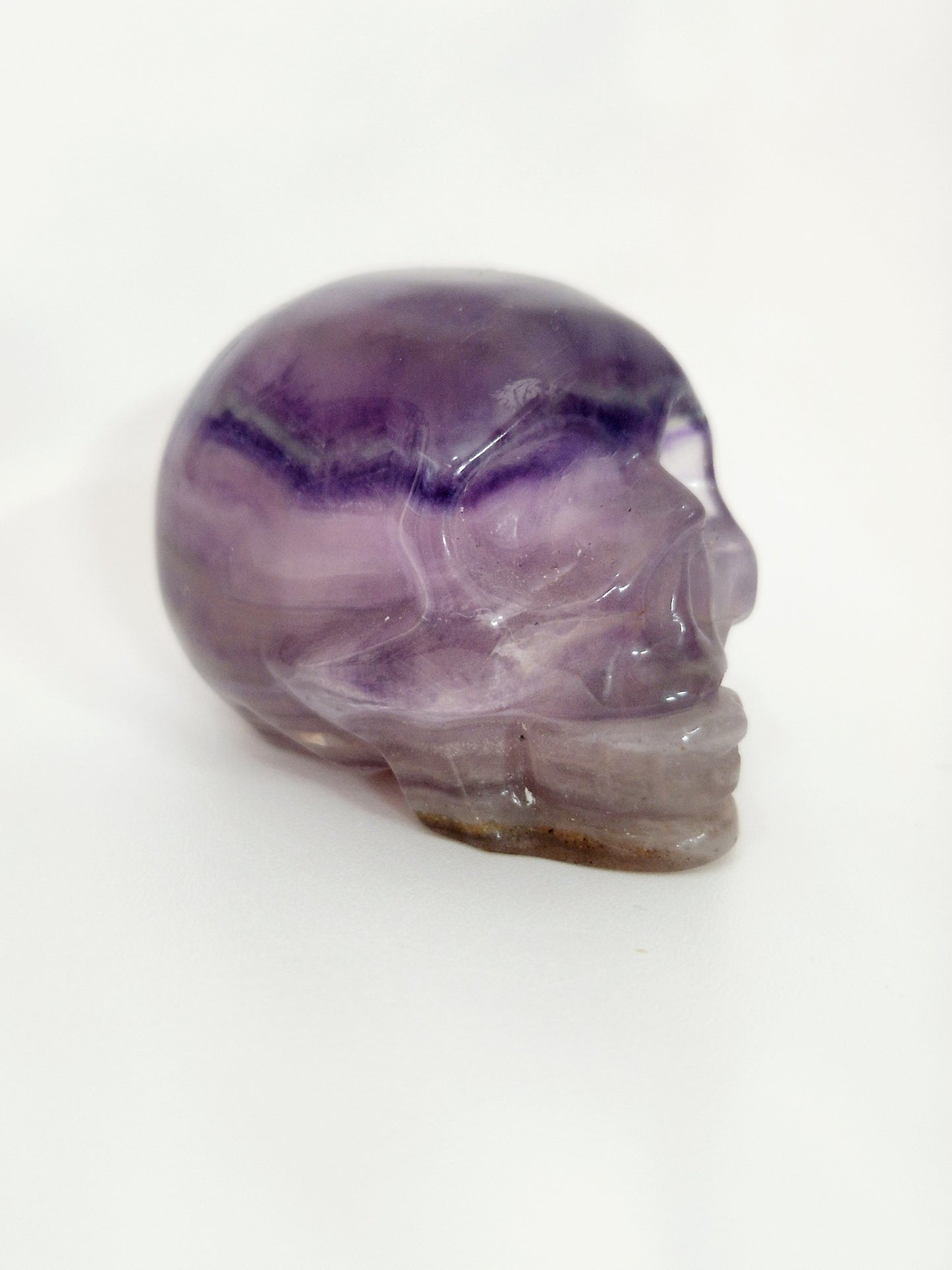 Mystical Purple Banded Fluorite Skull
