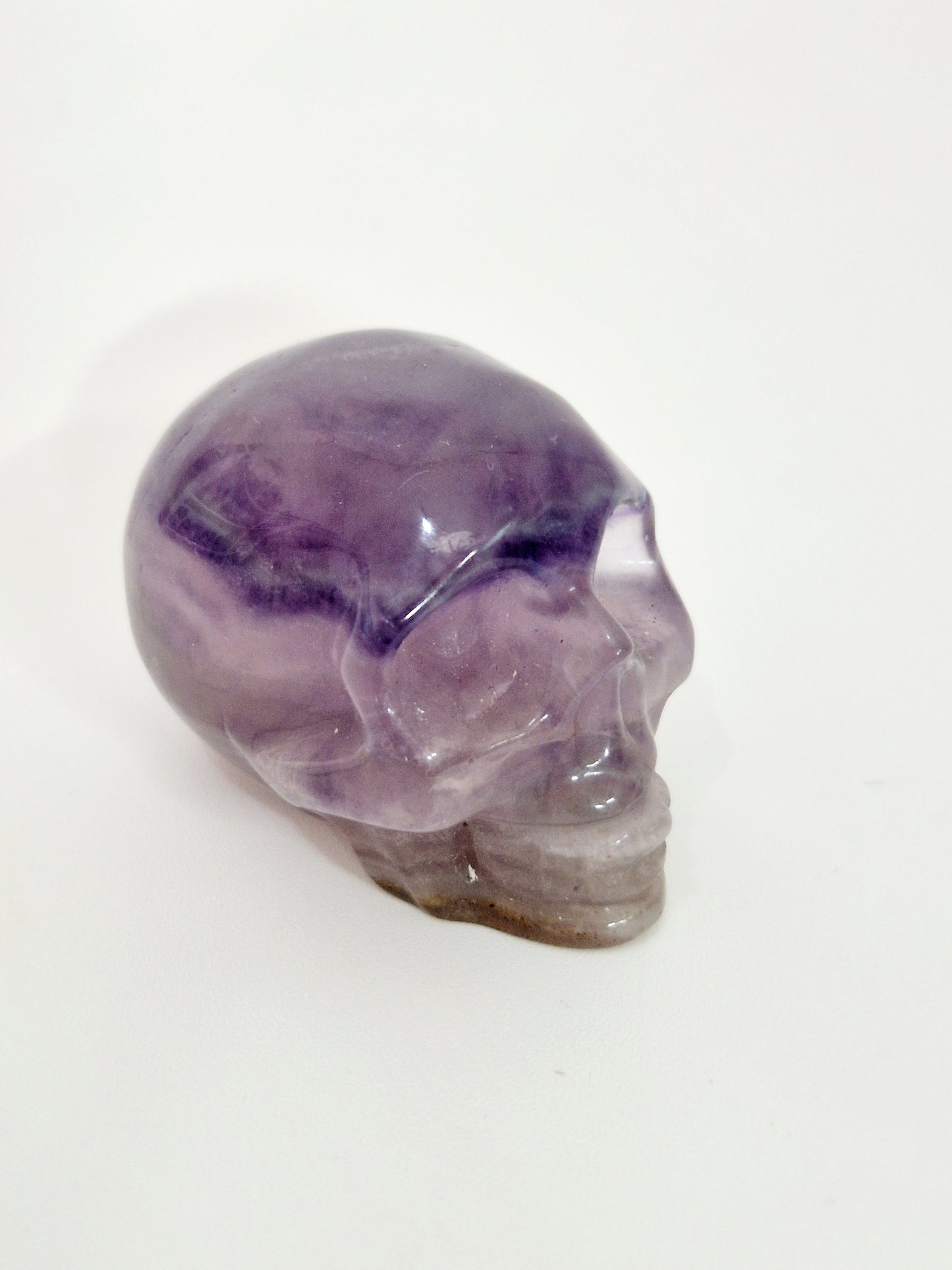 Mystical Purple Banded Fluorite Skull