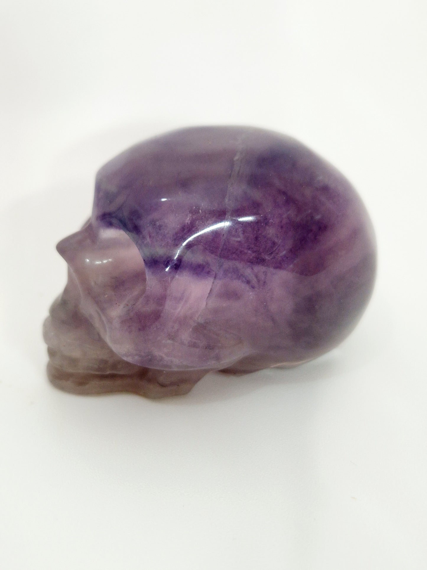 Mystical Purple Banded Fluorite Skull