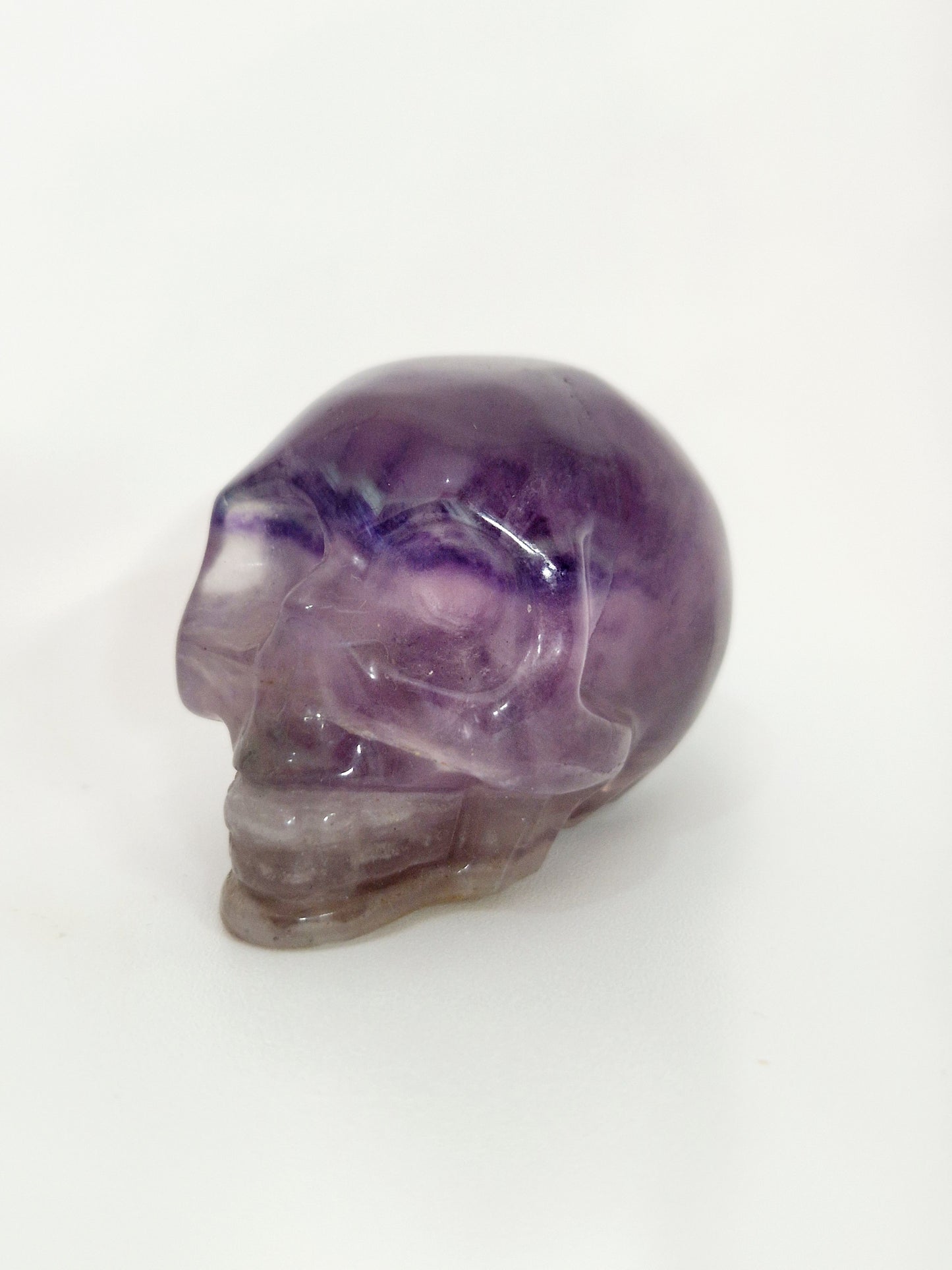 Mystical Purple Banded Fluorite Skull