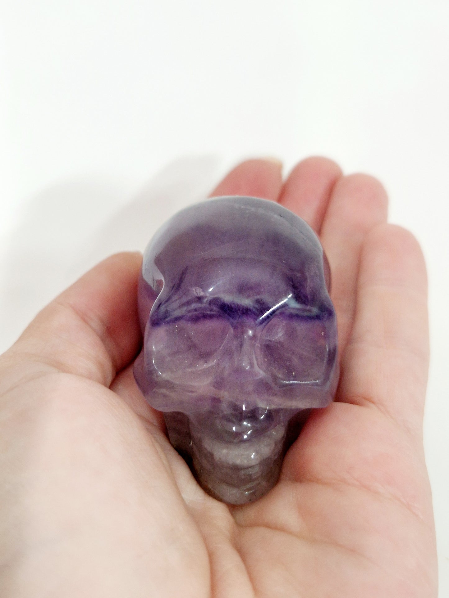 Mystical Purple Banded Fluorite Skull