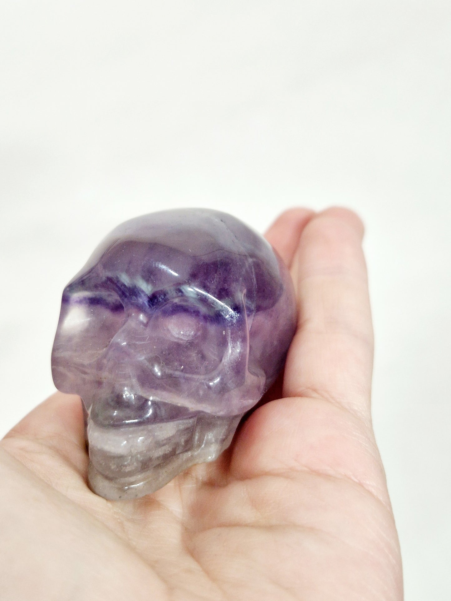 Mystical Purple Banded Fluorite Skull