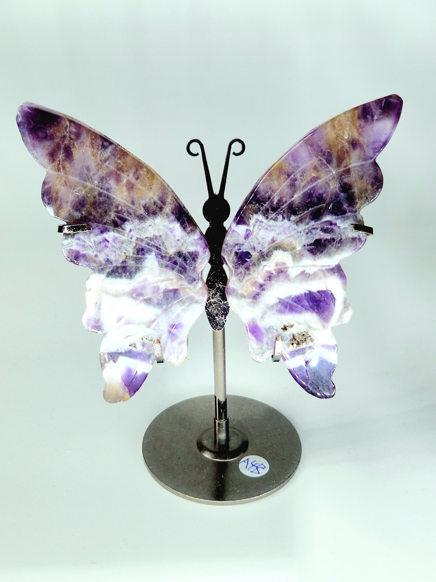 Dream Amethyst Butterfly Wings on Metal Stand - Spiritual Healing