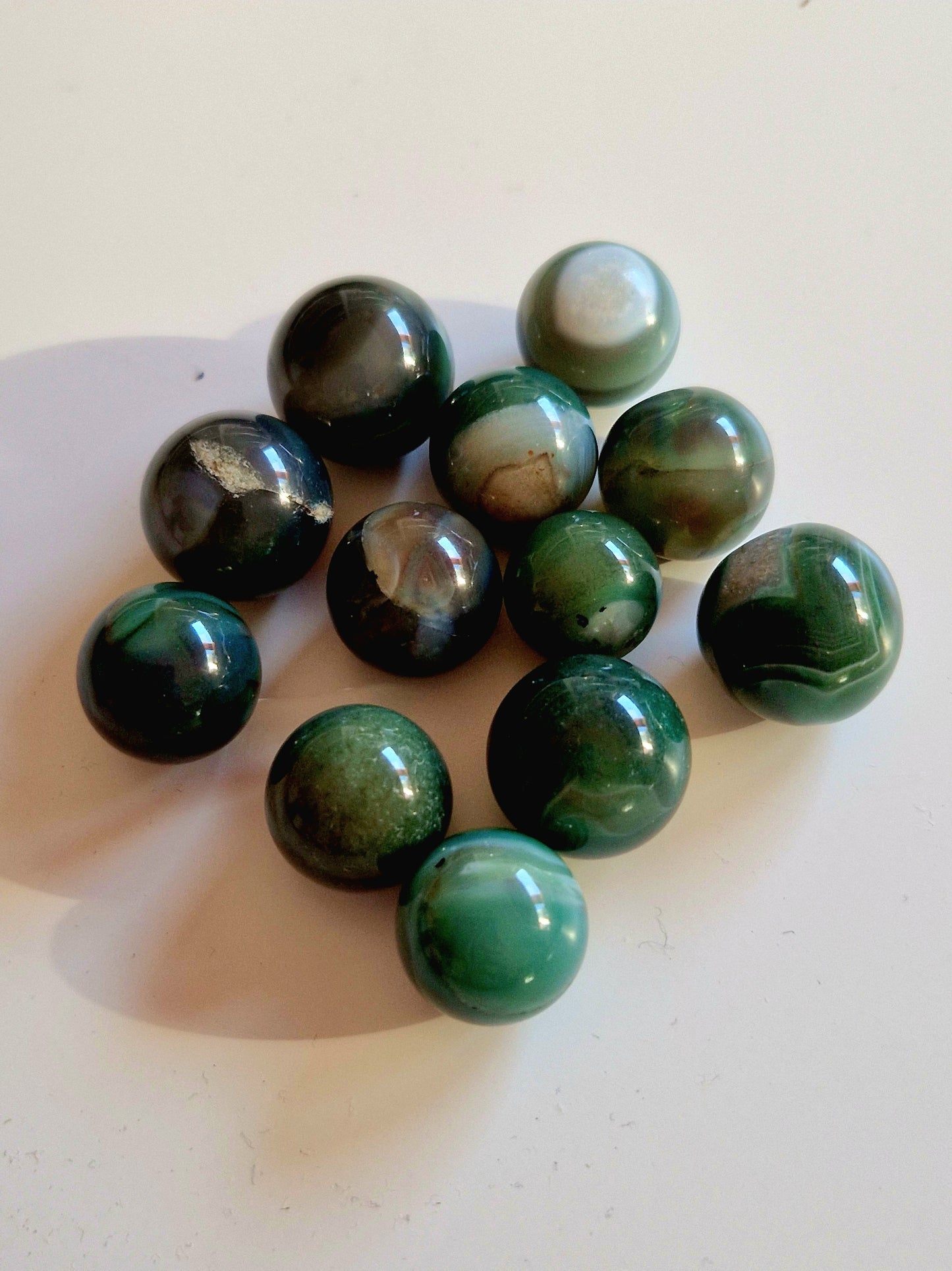 Green Chalcedony Agate Mini Spheres - Nature's Tranquility