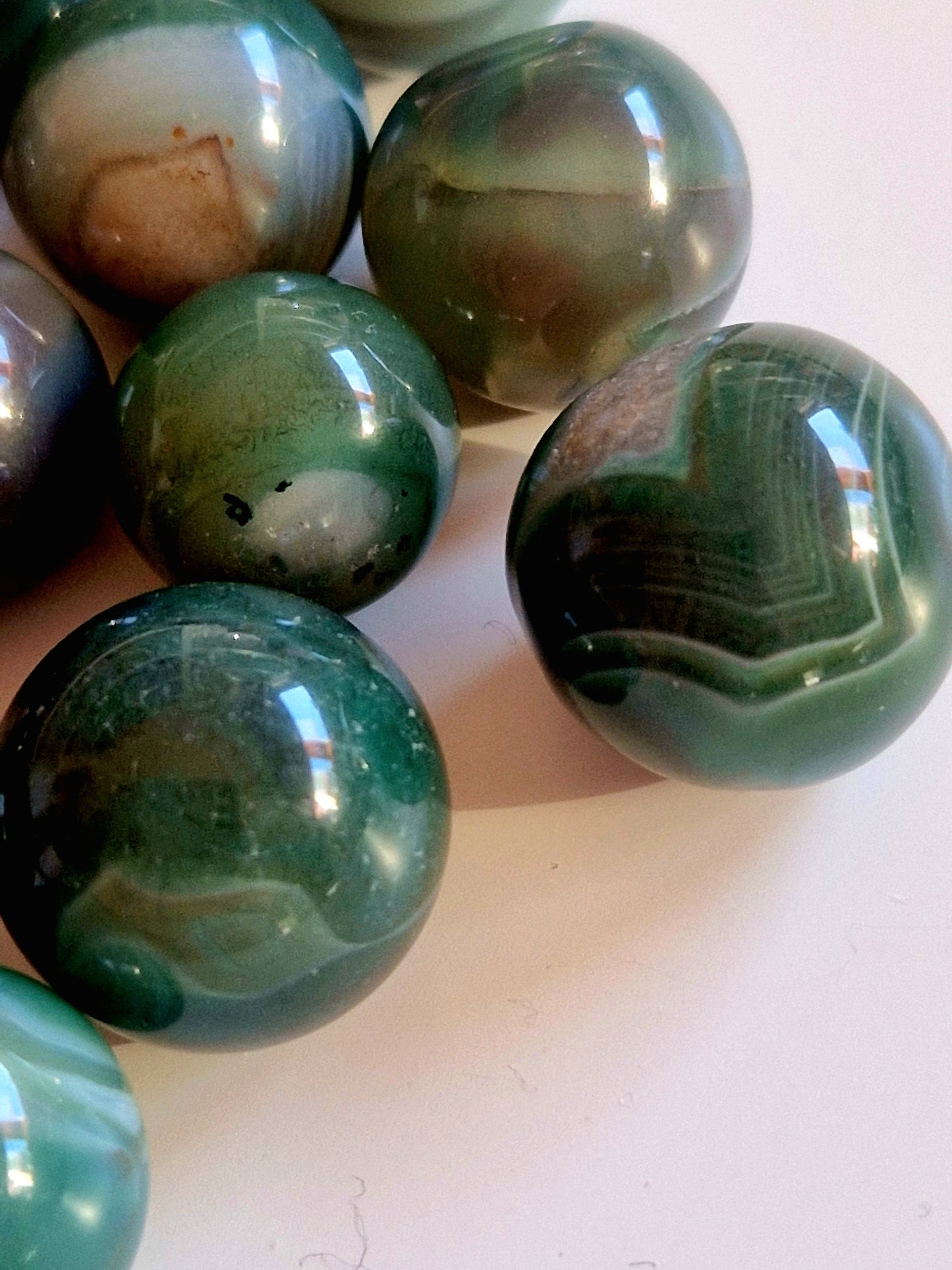 Green Chalcedony Agate Mini Spheres - Nature's Tranquility