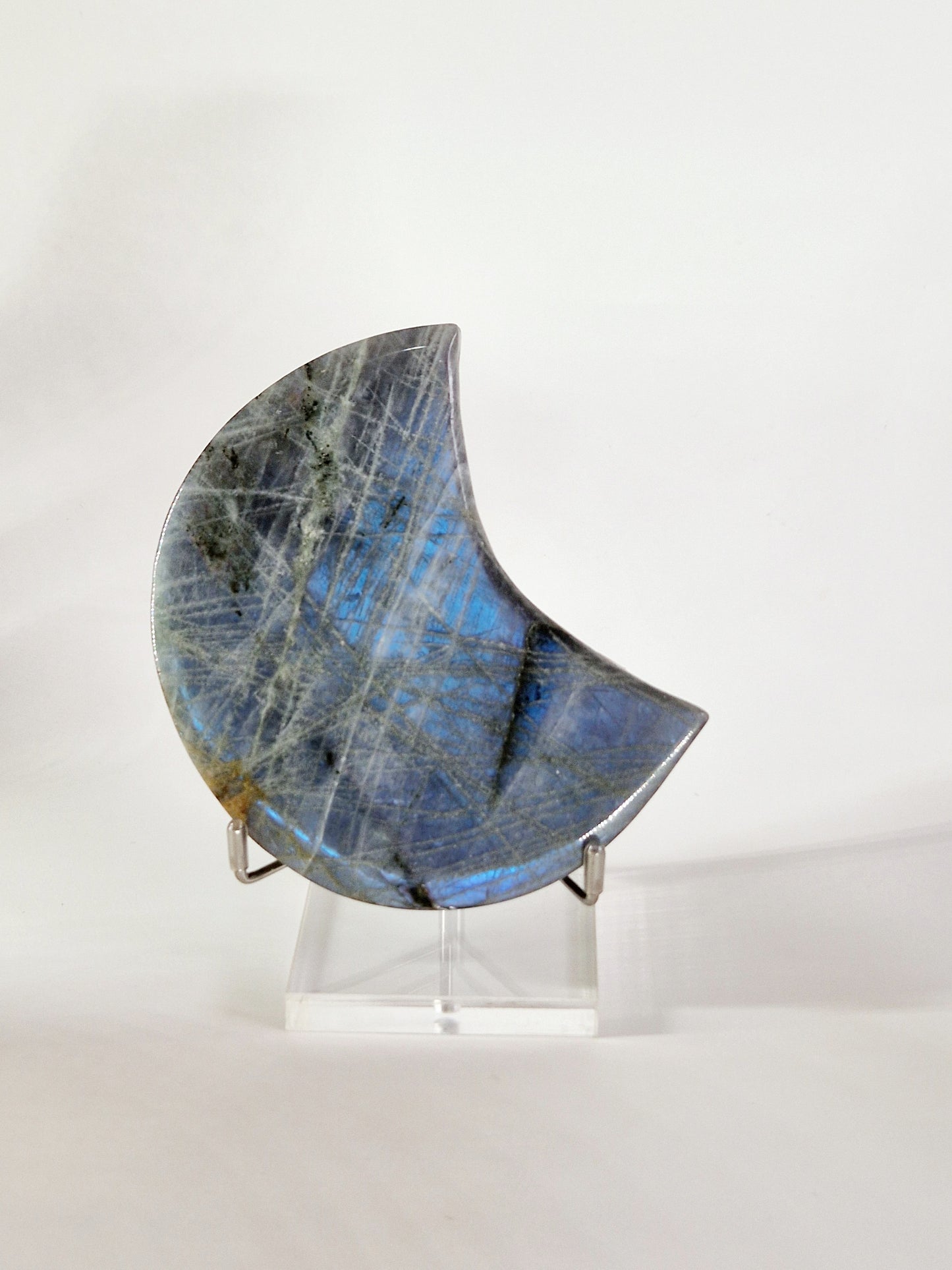 Labradorite Moon with Acrylic Stand