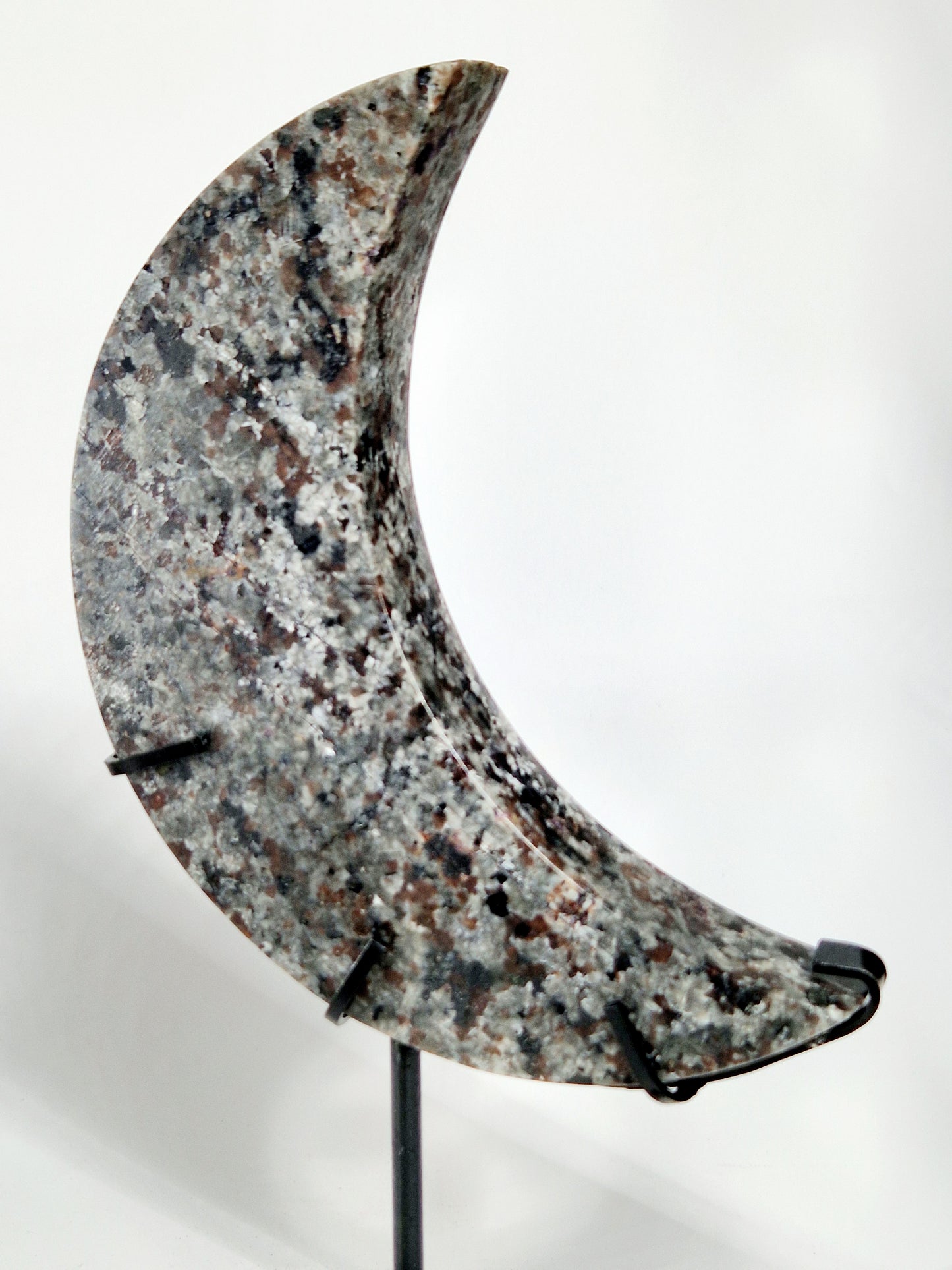 Large Yooperlite Crescent Moon Carving - Celestial Beauty