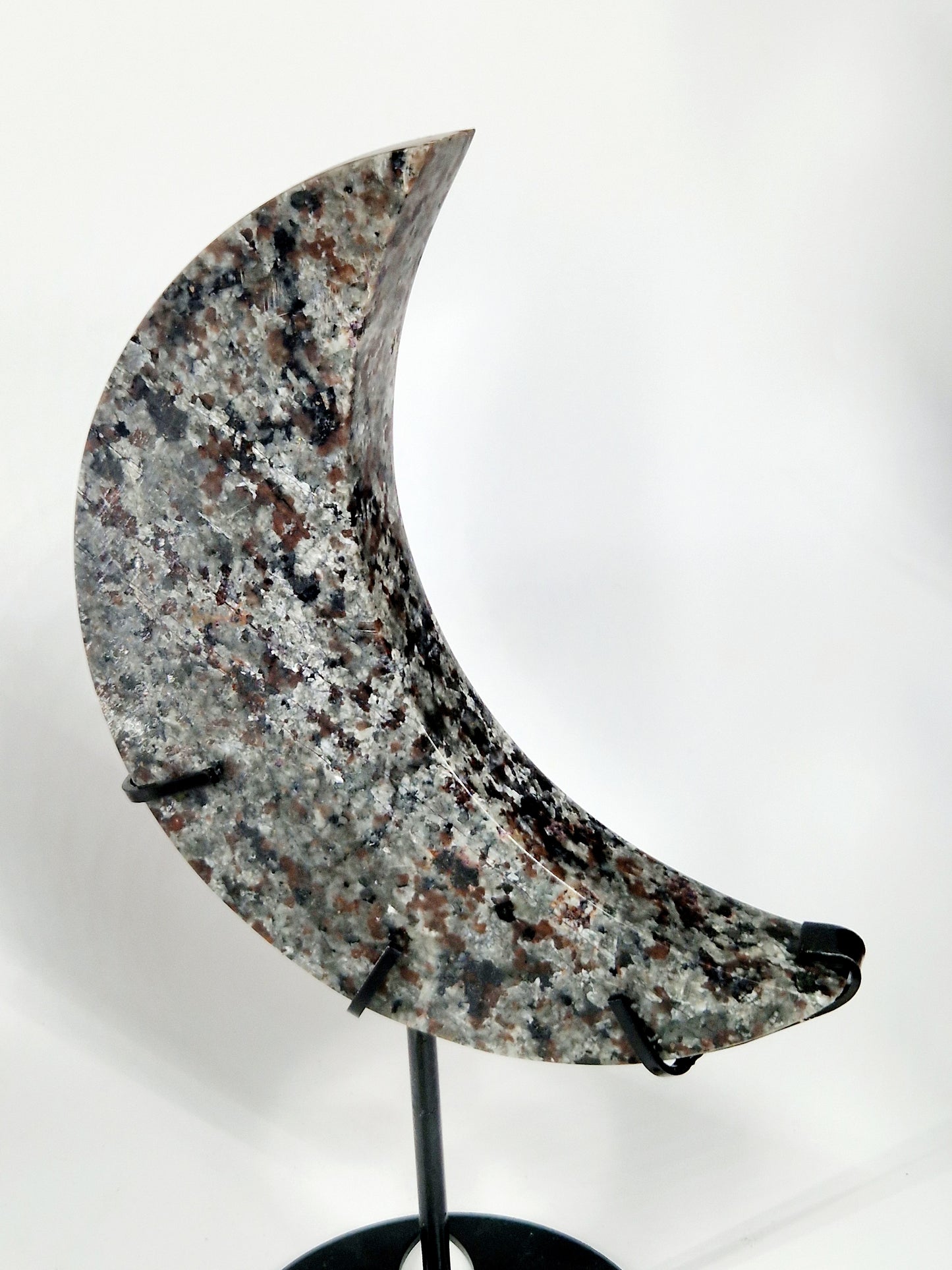 Large Yooperlite Crescent Moon Carving - Celestial Beauty