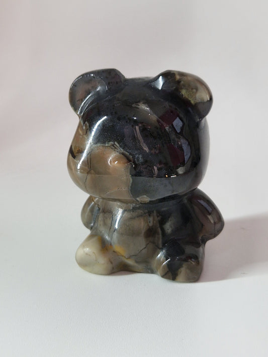 Volcano Agate Bear Carving