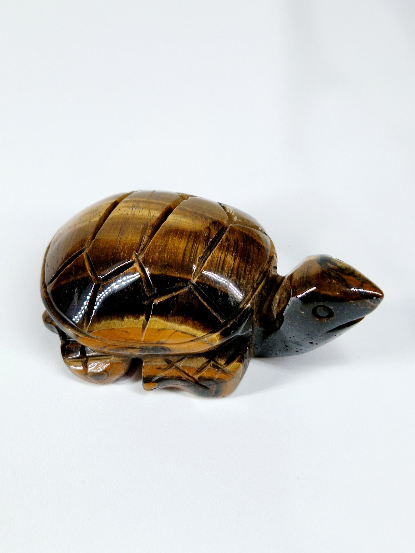Tiger’s Eye Carved Turtle – A Symbol of Strength & Protection