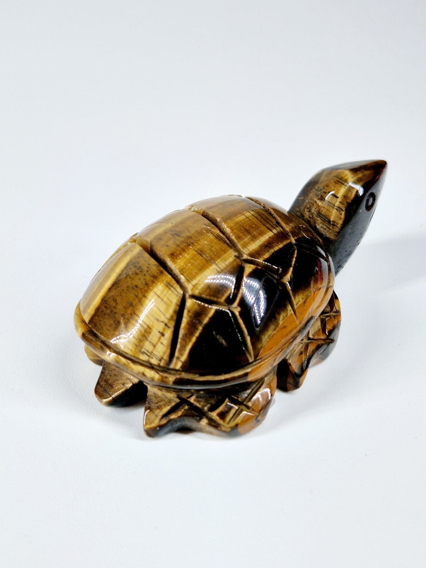 Tiger’s Eye Carved Turtle – A Symbol of Strength & Protection