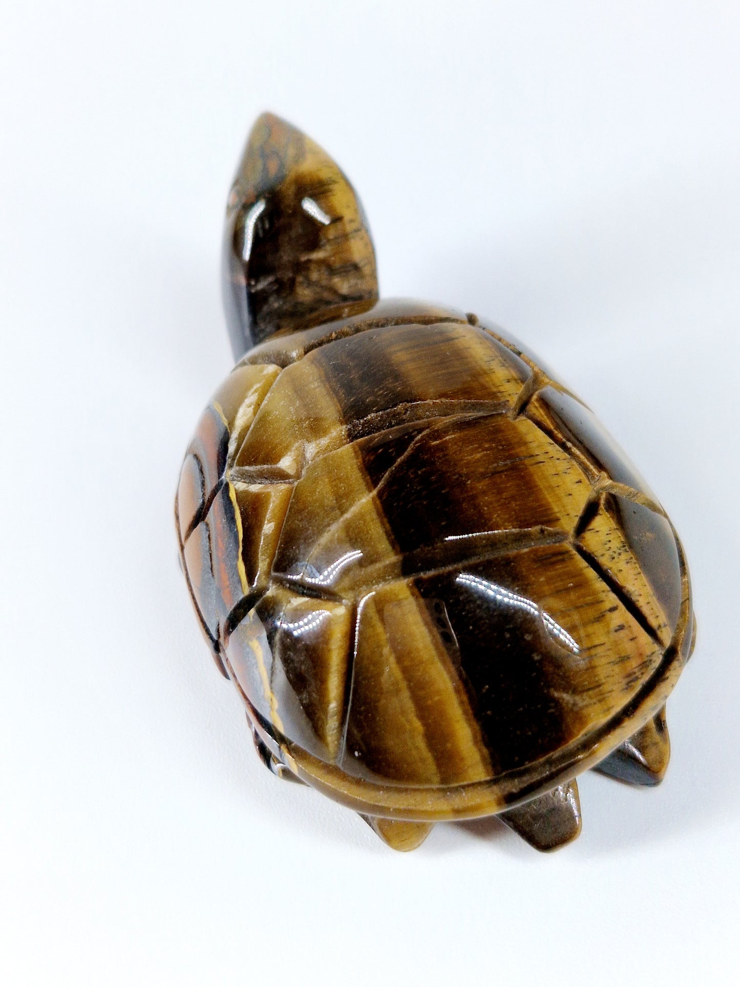 Tiger’s Eye Carved Turtle – A Symbol of Strength & Protection