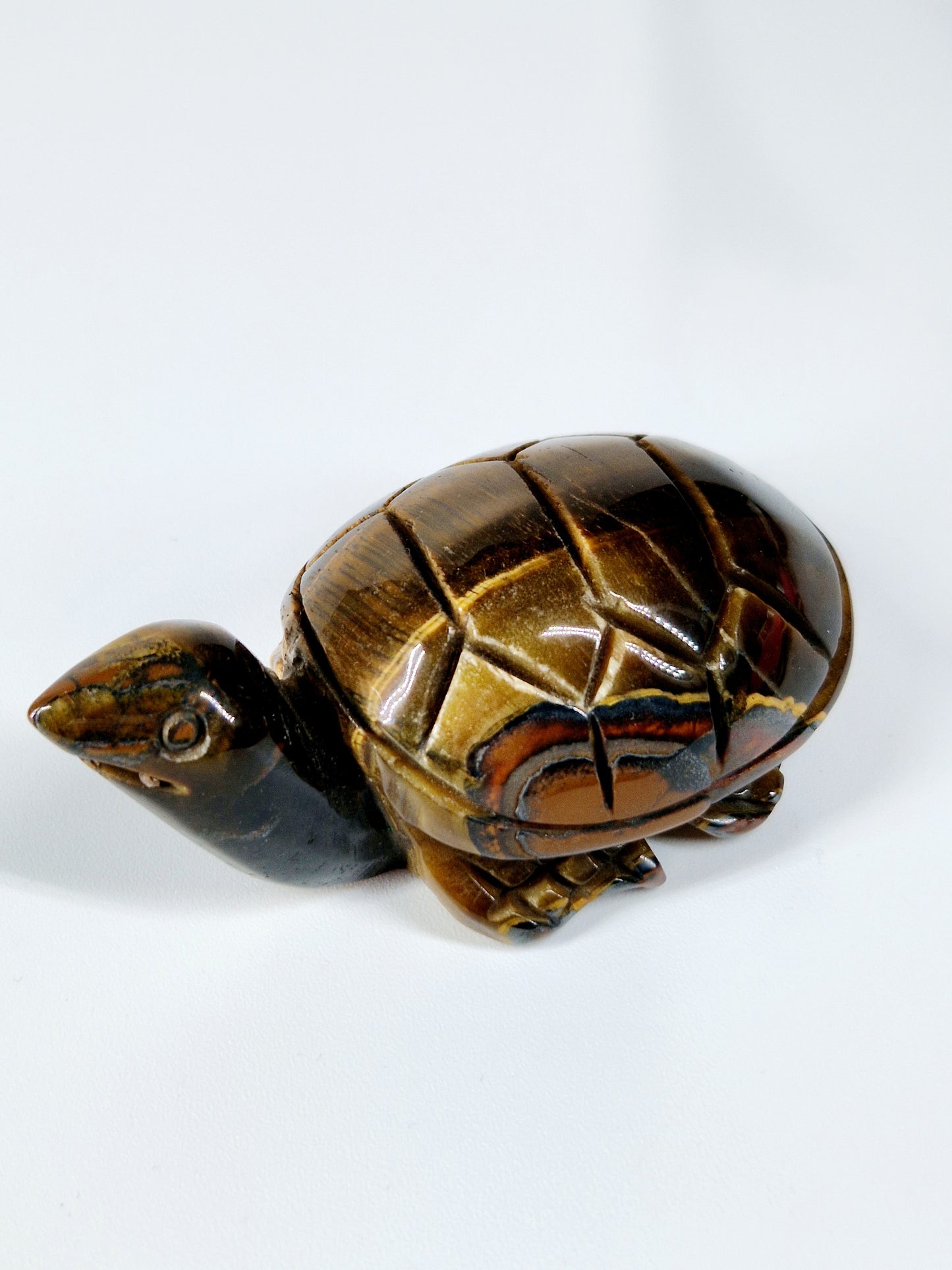 Tiger’s Eye Carved Turtle – A Symbol of Strength & Protection