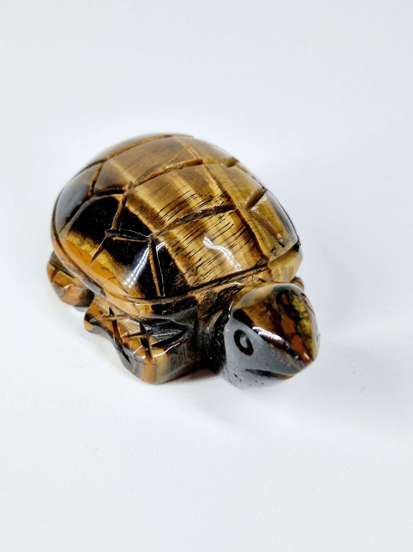 Tiger’s Eye Carved Turtle – A Symbol of Strength & Protection
