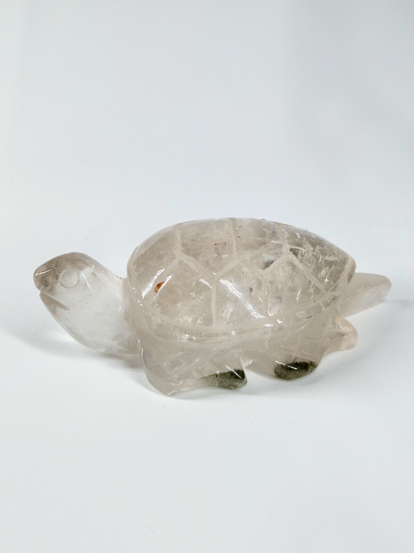 Quartz Crystal Turtle with Garden Quartz Feet – A Symbol of Wisdom & Stability
