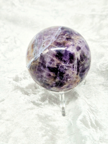 Chevron Dream Amethyst Sphere - Intuition, Serenity, and Spiritual Connection
