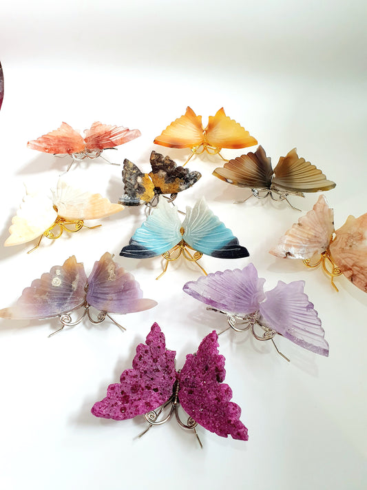 Natural Crystal Butterflies - various styles