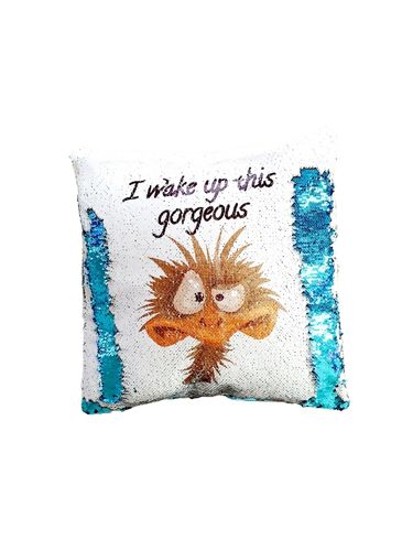 Funny Emu Reversible Sequin Cushion
