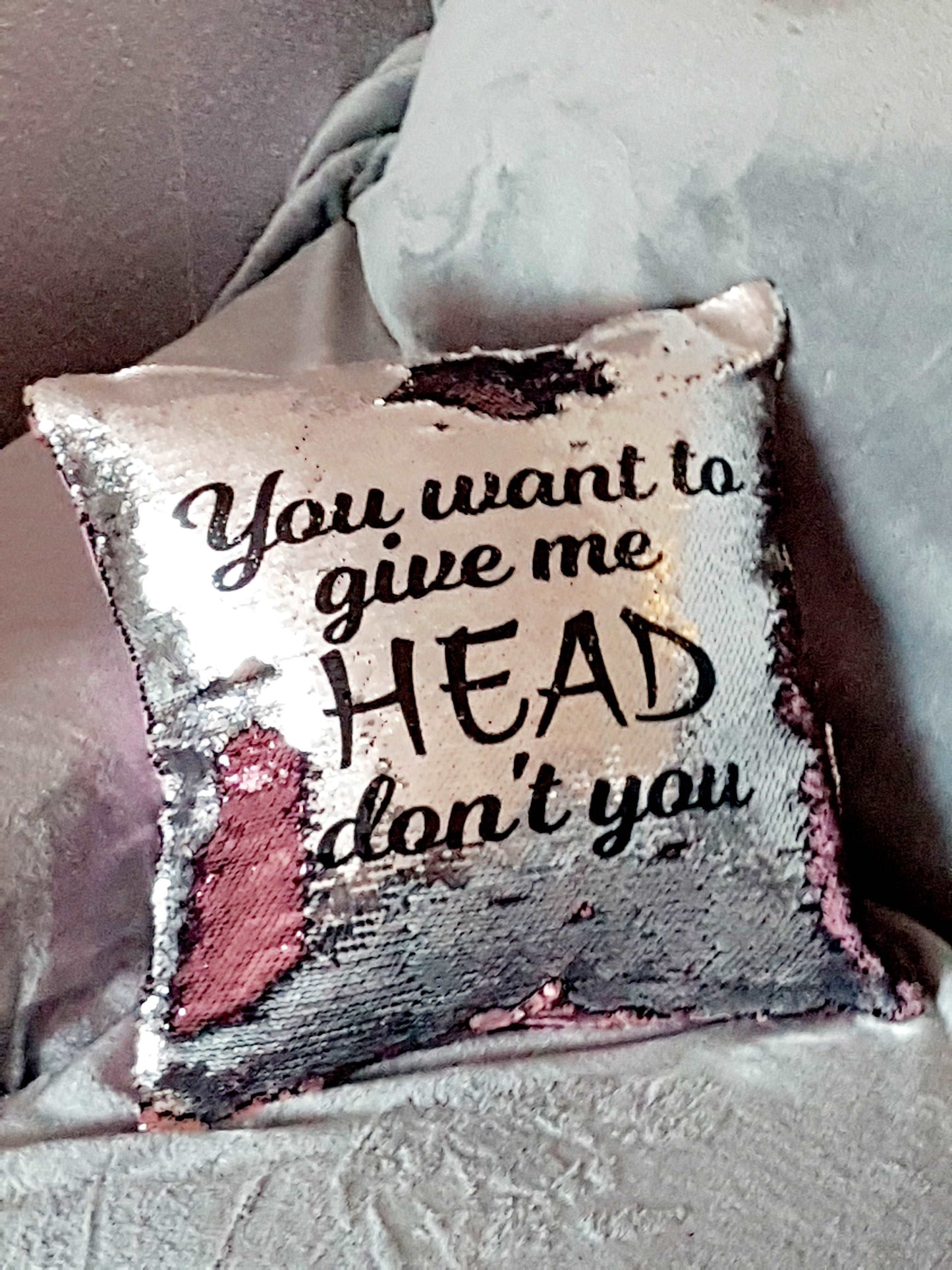 Cheeky Sequin Pillow - Best Friend Gift