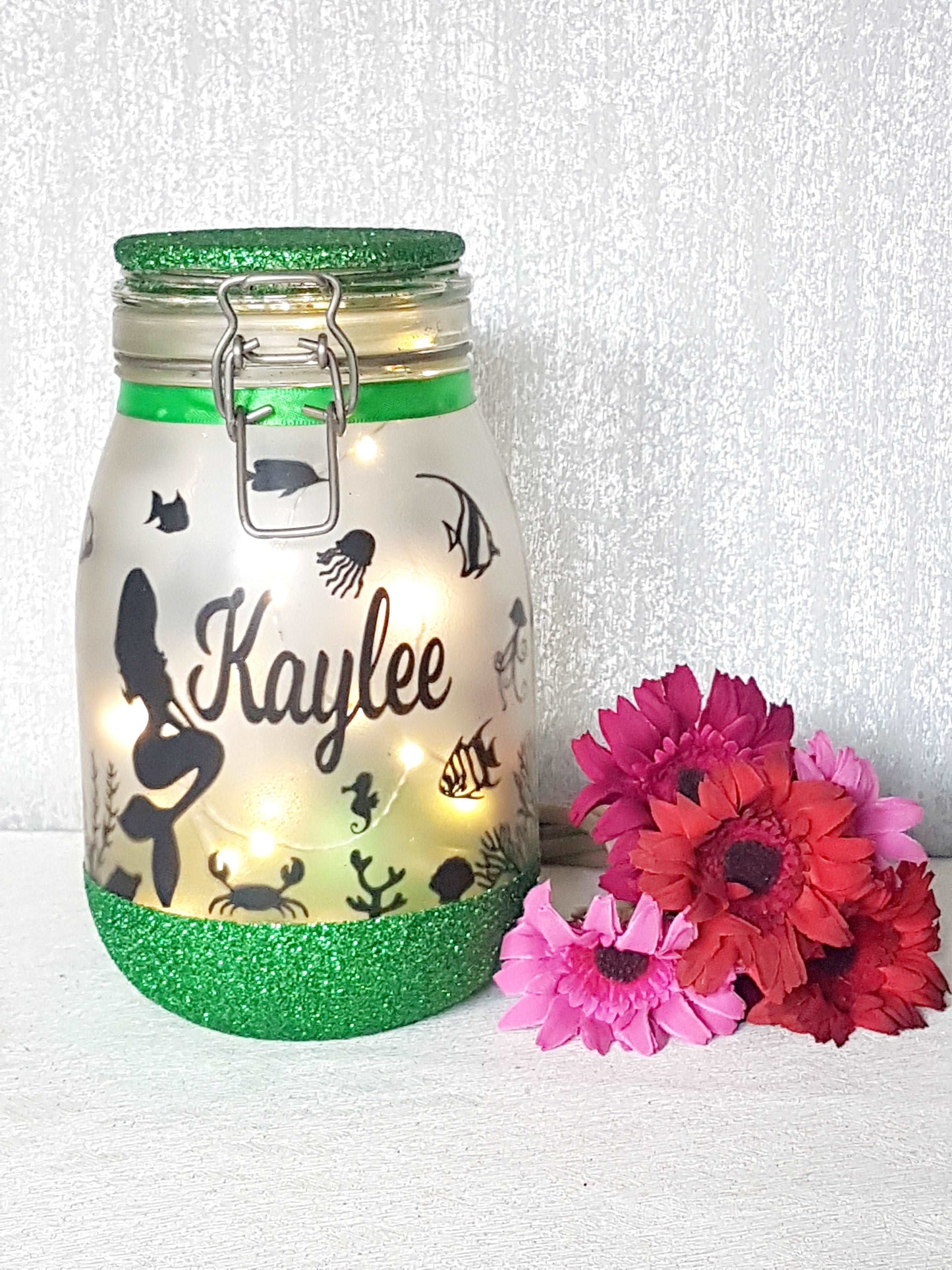 Large Personalised Mermaid Themed Light