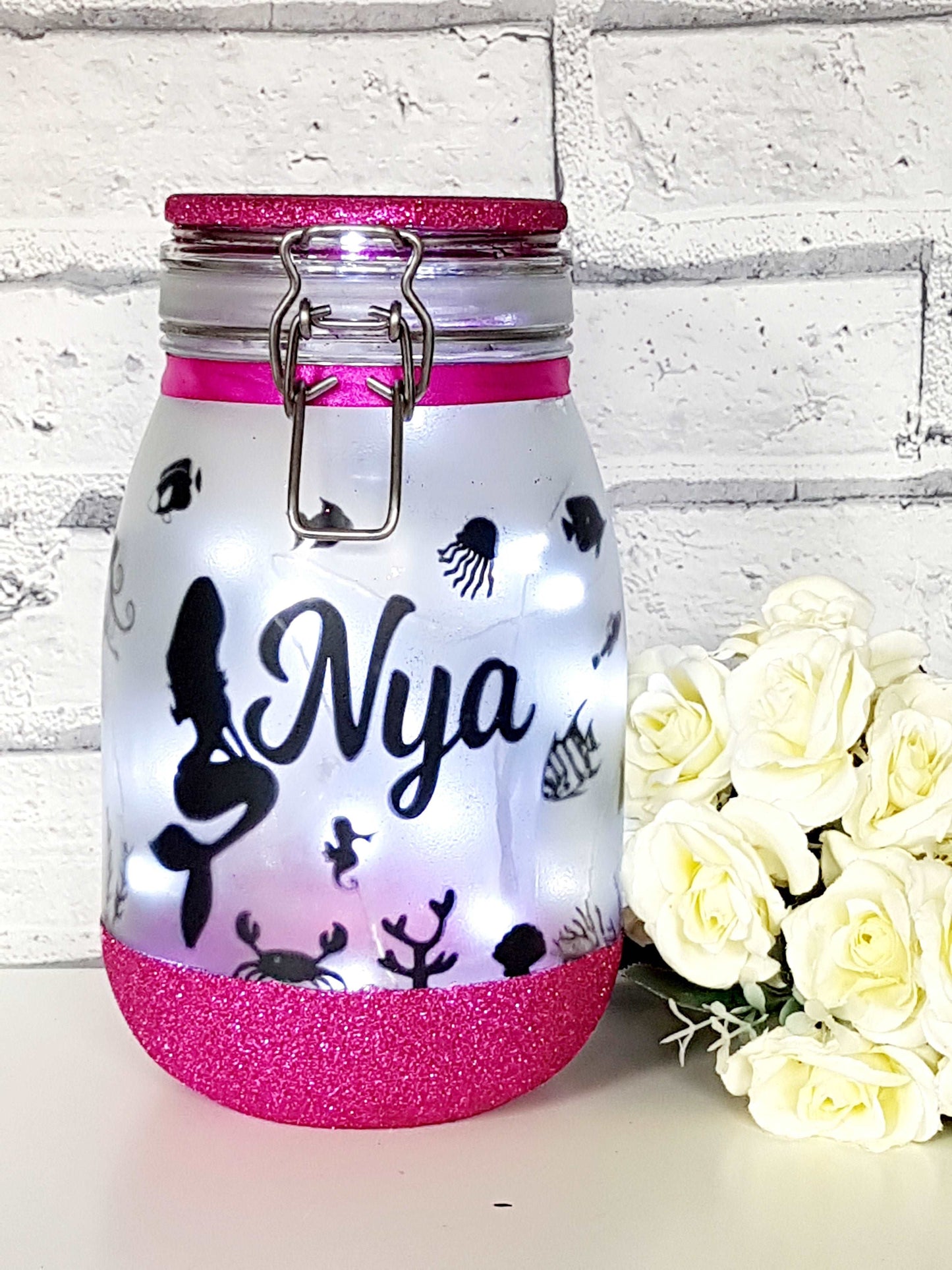 Large Personalised Mermaid Themed Light