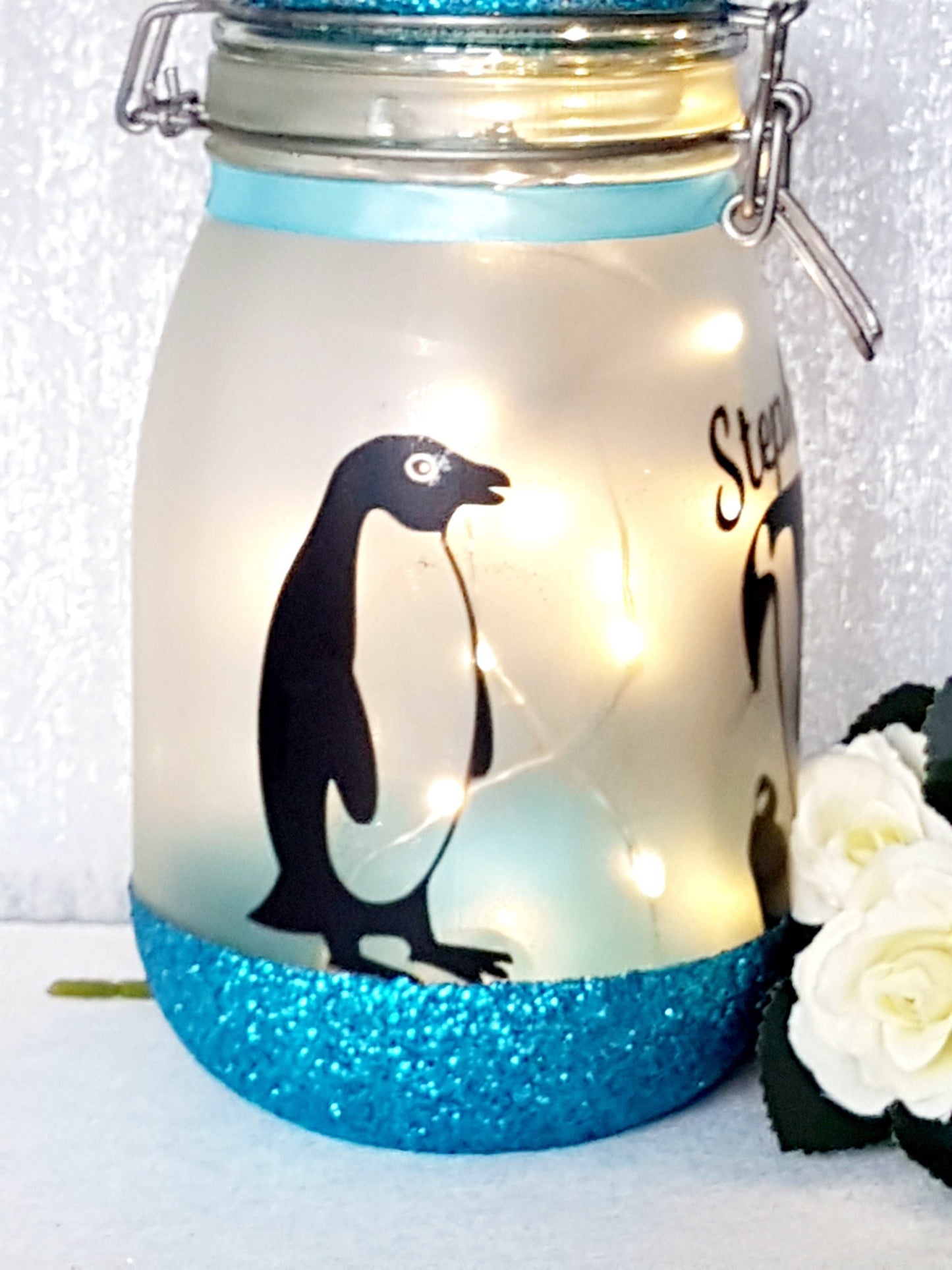 Large Personalised Penguin Themed Light