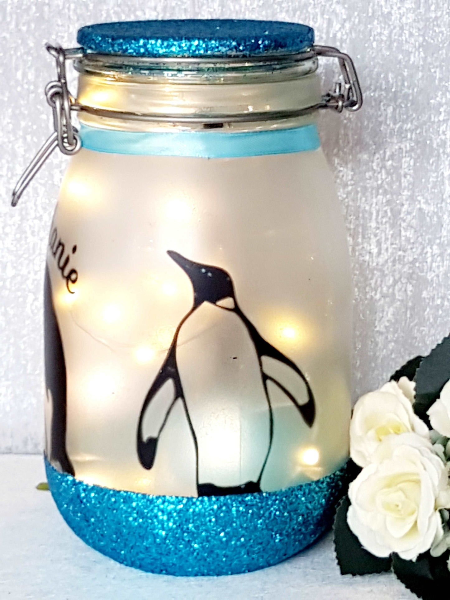 Large Personalised Penguin Themed Light