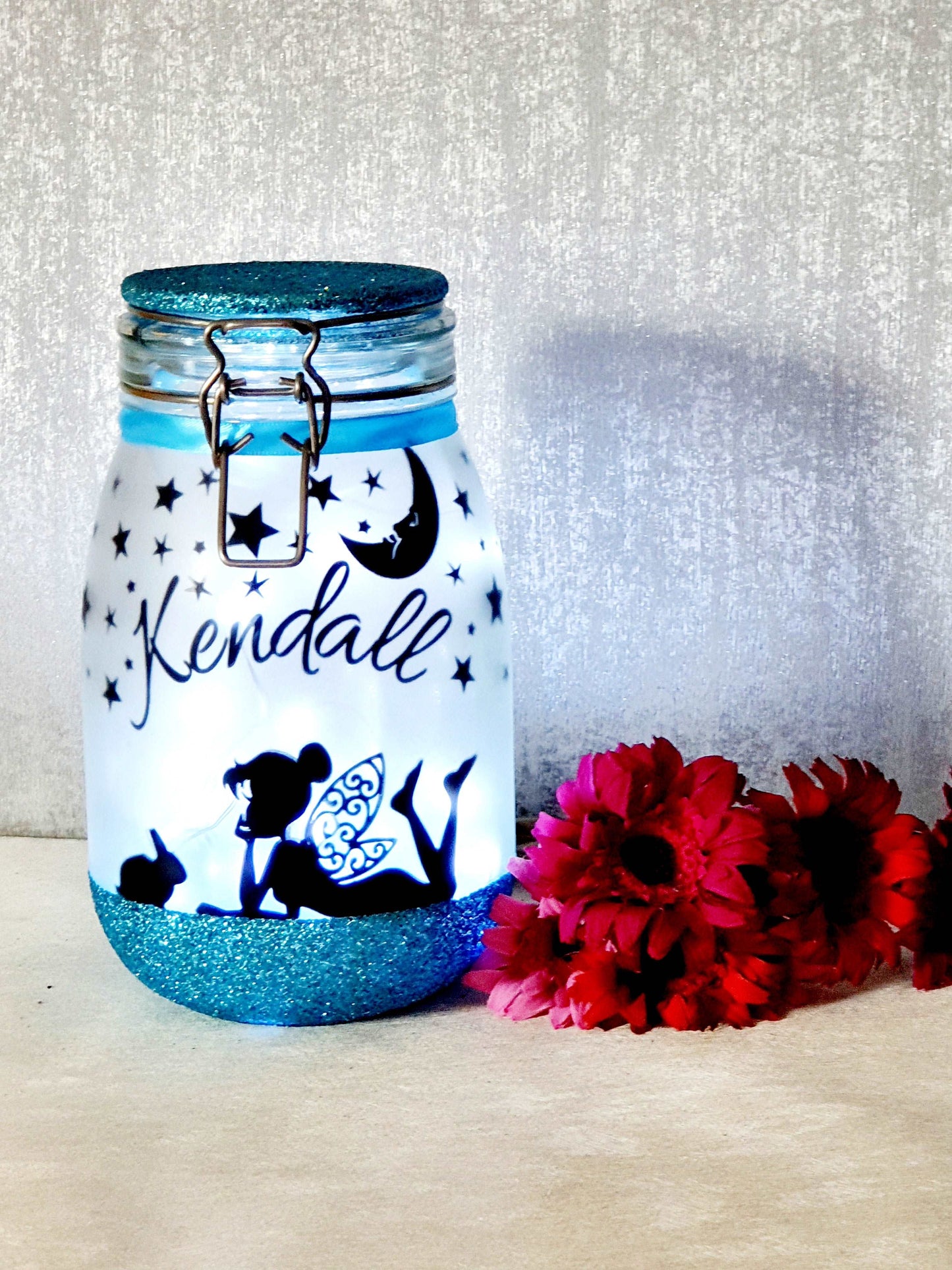 Large Personalised Fairy and bunny Themed Light