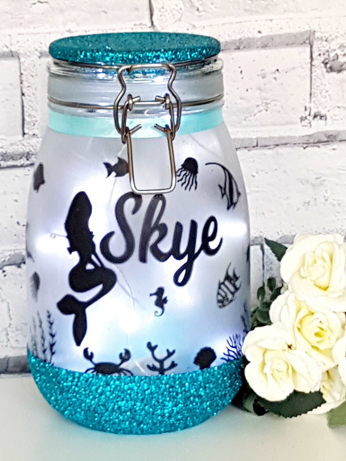 Large Personalised Mermaid Themed Light